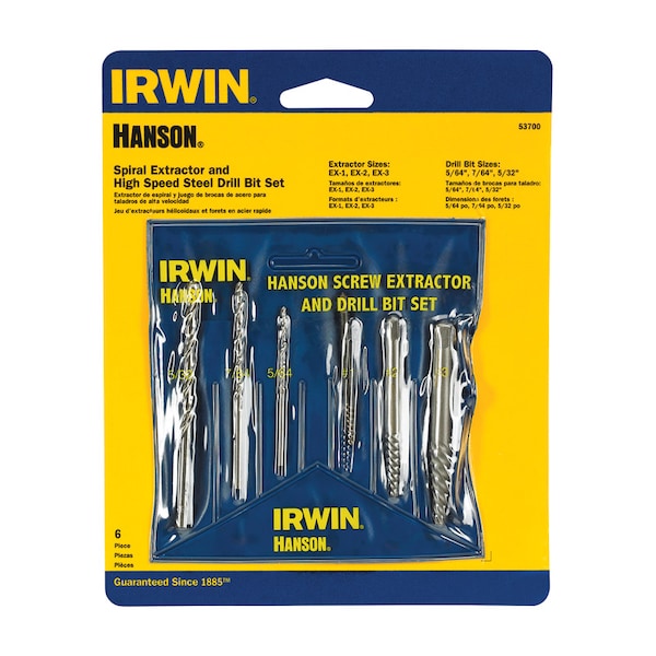 Irwin Irwin Hanson 13/32 in. High Speed Steel Bolt Extractor Set 7 in. 6 pc 53700 - main